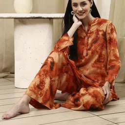 Biba Printed Tunic & Palazzos Co-Ord Set image 2