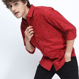 Highlander Mens Printed Slim Fit Shirt-image-68