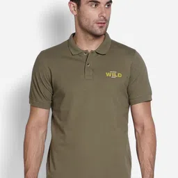 Wildcraft Men Olive Green Polo Collar T-shirt-picture-15