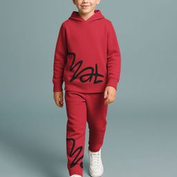HELLCAT Boys Printed Hooded Sweatshirt With Trousers-image-49