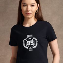 Moda Rapido Women Typography Printed Round Neck Cotton T-shirt-picture-41
