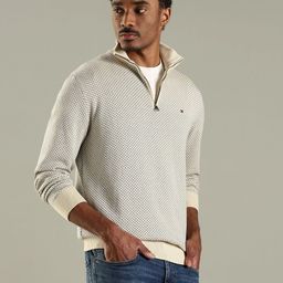 Tommy Hilfiger Men Texture Regular Fit Cotton Sweater-picture-12