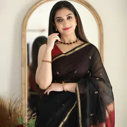 all about you Woven Design Zari Pure Silk Banarasi Saree-picture-53