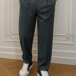Maniac Men Comfort Relaxed Fit Mid-Rise Pleated Trousers-image-56