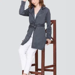 cushybee Suede Solid Coat For Women-picture-9