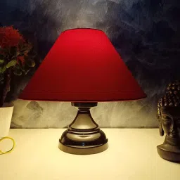 Conical Shade and Beautiful Black Base Lamp for Bedroom and Drawing Room Table Lamp-16