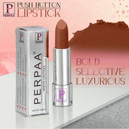 PERPAA Set of 2 Push Button Matte Lipstick 3.5g each - Matte Orange 193 & Rust Brown 301 image 2