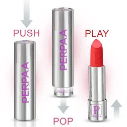PERPAA Set of 2 Push Button Matte Lipstick 3.5g each - Matte Brown 167 & Matte Orange 193 image 4
