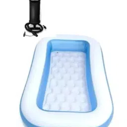 5.5 FT. Bath tub for Baby Inflatable Rectangular Pool with Air Balloon Pump Inflatable Swimming Pool-image-68