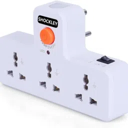 shockley 3 Way Multi Plug Night Lamp Extension Board Switch Socket 6 AMP universal (1 Pc) Multipurpose Controller-6