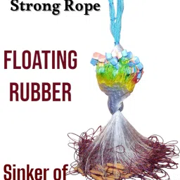 minatifishing 1.5 finger fishing net 35 mm Gill net Fishing Net image 2