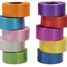 Pack of 10 Pcs 1 Inch Premium Plastic Curling Ribbon 10 Mtr Each Multicolor 1 inch 10 mtr in Each roll (Pack of 10 Pcs) Multicolor PP (Polypropylene) Ribbon-picture-6