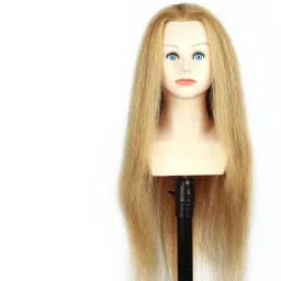 28-30" 100% Human Mannequin Head dressing Training Practice (Blond) Hair Extension-image-59