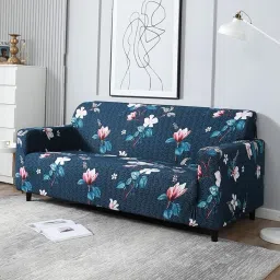 Polyester Checkered 3 Seater Sofa Cover-image-79