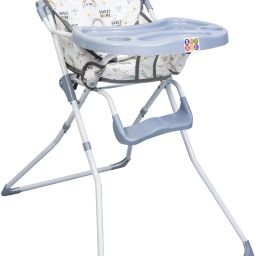 Foldable Baby High Chair, Feeding Chair with Food Tray, Cushioned Seat, Footrest-image-61