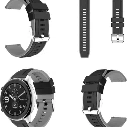 TECHWIND 22MM DUAL TONE Silicon Strap For HUAWEI GT 2 46MM & Compatible With 22mm Watches Smart Watch Strap image 4