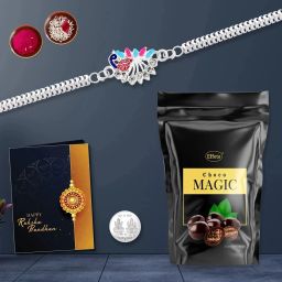 Rakhi Gift Combo for Brother with Choco Magic(45gm)|Rakhi Set|Y22K1_A22_SP Assorted Gift Box-image-93