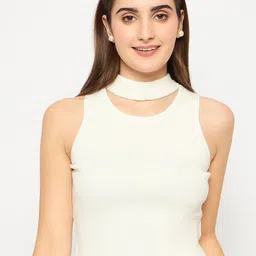 Madame Women Ribbed Crop Pullover-image-25