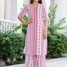 Dhibha Women White Cotton Blend Clothing Set-picture-19