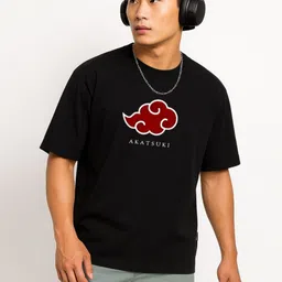 Be Crazy Shankar Impex Anime Graphic Printed Drop-ShoulderSleeves Cotton Oversized T-shirt-image-93