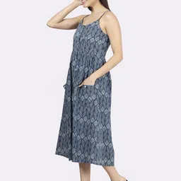 Saffron Threads Print A-Line Midi Dress image 2