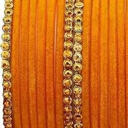 SAVORADE Set Of 12 Yellow Glass Bangle-picture-28