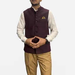 GARGIAN Master Cut Men Maroon Wool Jackets-picture-46