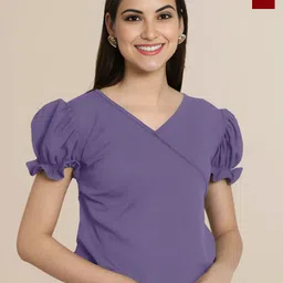 Mast & Harbour Women Pack Of 2 Puff Sleeve Peplum Top-picture-48