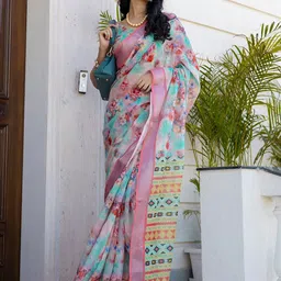 DIVASTRI Floral Printed Ready to Wear Saree-picture-39