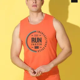 WOOSTRO Pack Of 2 Printed Combo Cotton Innerwear VestsVWS26(RUN ORANGE)(MORE BLACK)-image-16