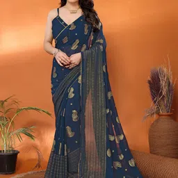 LeeliPeeri Designer Ethnic Motifs Zari Poly Georgette Designer Saree-47