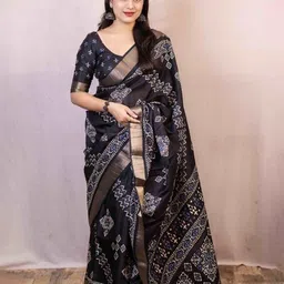 vj fashion Zari Silk Blend Designer Saree-picture-39