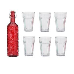 SOMIL Red Glass Airtight Can Bottle-image-89