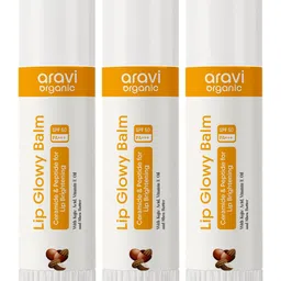 Aravi Organic Set Of 3 Lip Glowy Balm With SPF 50- 15 g Each-picture-32