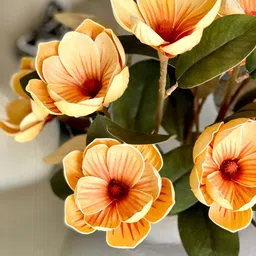 Mason Home Yellow & Green One Stem Magnolia Artificial Flower image 3