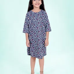 KiddoPanti Girls Animal Print T-shirt Dress-image-30