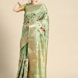 DIVASTRI Woven Design Zari Silk Cotton Banarasi Saree-picture-45