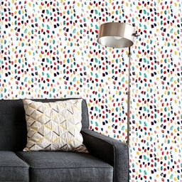 ArtzFolio White & Red Printed UV-Resistant Peel & Stick Wallpaper-10