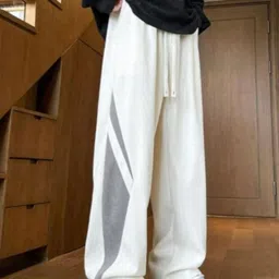 KPOP Men Colourblocked Printed Relaxed Trousers-image-96