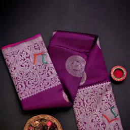 Visit Wear Woven Design Zari Pure Silk Banarasi Saree-image-87