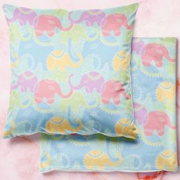 ArtzFolio Multicoloured Set of 2 Square Cushion Covers-8