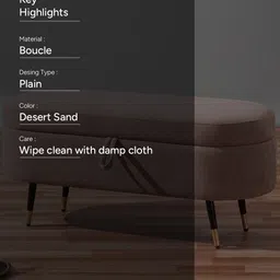 nestroots Beige Timeless Storage Solution Box Bench image 2