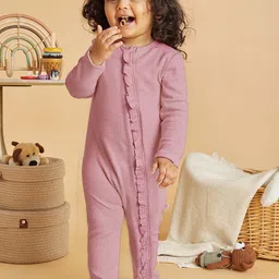Softsens Kids Frill Detail Zipper Sleepsuit-28