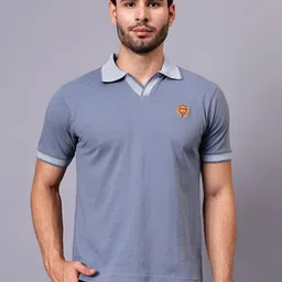 ALAKH HUB V-Neck Collar Cotton T-Shirt-image-10