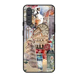 QRIOH Unisex OnePlus Nord Quirky Shockproof Glass Back Case-picture-1
