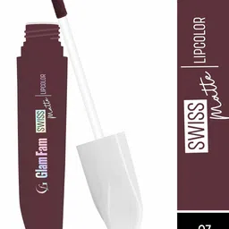 Glamfam Swiss Matte Liquid Lipstick- 6 ml- Maroon Madness 07-image-8