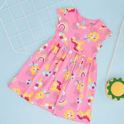 Pantaloons Junior Girls Cotton Printed Fit & Flare Dress-picture-36