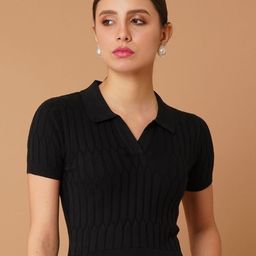 Chemistry Women Ribbed Cotton Fitted Crop Top-picture-27