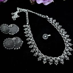 Oxidised Silver Silver Jewellery Set (Pack of 1)-image-84