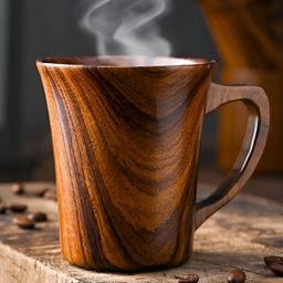 The Brand Barrel Brown Solid Wood Matte Mugs Set of Cups and Mugs-23